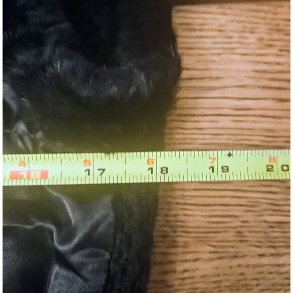 Love Token Hip Legnth Rabbit Fur Reversable Women's Size Large with Pockets - Picture 3 of 9